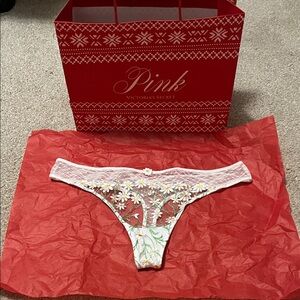 Victoria's Secret Pink Daisy Lace Thong